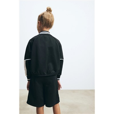 Black Sports Zip Through Jacket (3-16yrs)