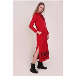 Платье длинное с разрезами - DREAMS - 477 - красное