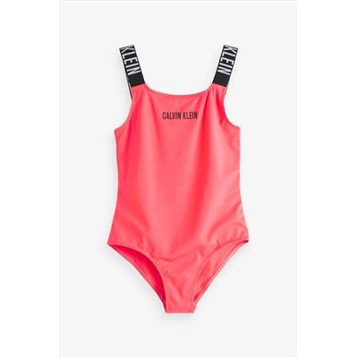 Calvin Klein Red Logo Sport Swimsuit