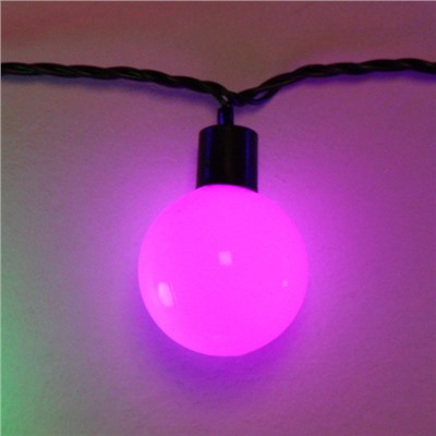 Гирлянда для дома 3м 20 ламп LED с насадками ШАР d-3,5 см, черн.провод, авторежим, IP-20, RG/RB