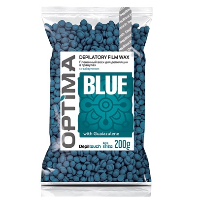 Воск для депиляции пленочный OPTIMA Blue, 200 гр, бренд - Depiltouch Professional