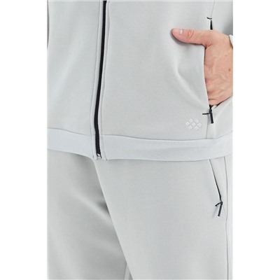 TOMMYLIFE Удобный мужской спортивный костюм со скрытым карманом и воротником-стойкой - 85220