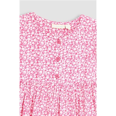 JoJo Maman Bébé Ditsy Floral Button Front Classic Dress