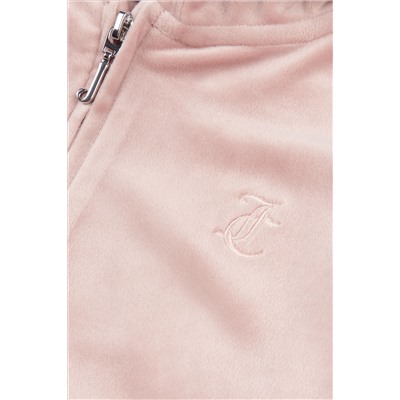 Juicy Couture Girls Pink Tonal Zip Through Hoodie