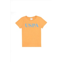 Детская оранжевая футболка с круглым вырезом Неожиданная скидка в корзине
