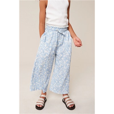 Crinkle Texture Jersey Wide Leg Trousers (3-16yrs)