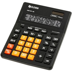 Калькулятор настольный ELEVEN Business Line CDB1201-BK/OR, 12-разрядный, 157*200*35мм, дв.питание, черно-оранжевый