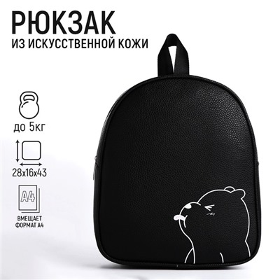 Рюкзак из искусственной кожи Bear 27х23х10 см