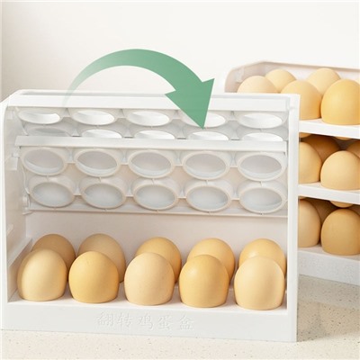 Флип-ящик 3-х ярусный для хранения яиц в дверце холодильника Storage Organizer