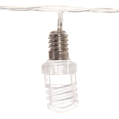 Гирлянда для дома 4 м, 20 ламп LED с насадками "Лампа спираль", прозрчный провод, RG/RB (с возможностью соединения)