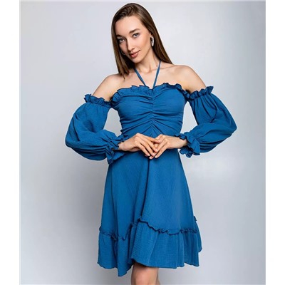 Платье #БШ2338, синий