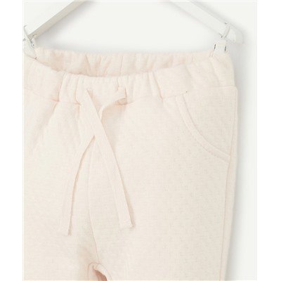 PANTALON DE JOGGING BÉBÉ ROSE EN COTON RECYCLÉ