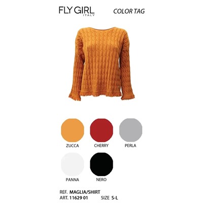 11629/01 MAGLIA 1/2 COLLO C/FRANGE