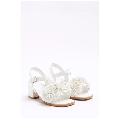 River Island Girls Flower Heel Sandals