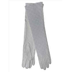 Элегантные длинные женские перчатки из хлопка, цвет белый