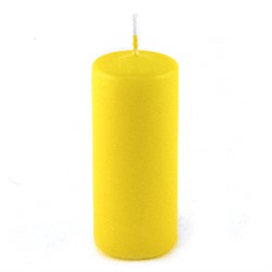 Свеча пеньковая, 4х9 см, жёлтая