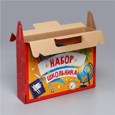 Коробка подарочная складная, упаковка, «Набор школьника», 33,7 х 25,7 х 7,9 см