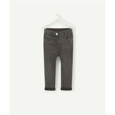 PANTALON SLIM EN DENIM GRIS FONCÉ LESS WATER BÉBÉ FILLE