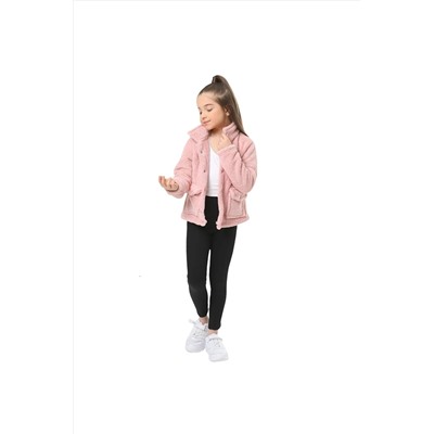 Розовая детская куртка на кнопках Welsoft Fleece 7777