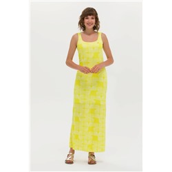 Женское неоново-желтое трикотажное платье Неожиданная скидка в корзине
