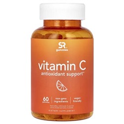 Sports Research, витамин C, антиоксидантная поддержка, натуральный апельсин, 60 жевательных таблеток