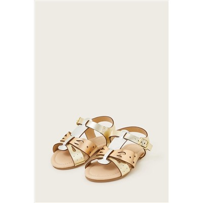 Monsoon Baby Gold Metallic Butterfly Sandals